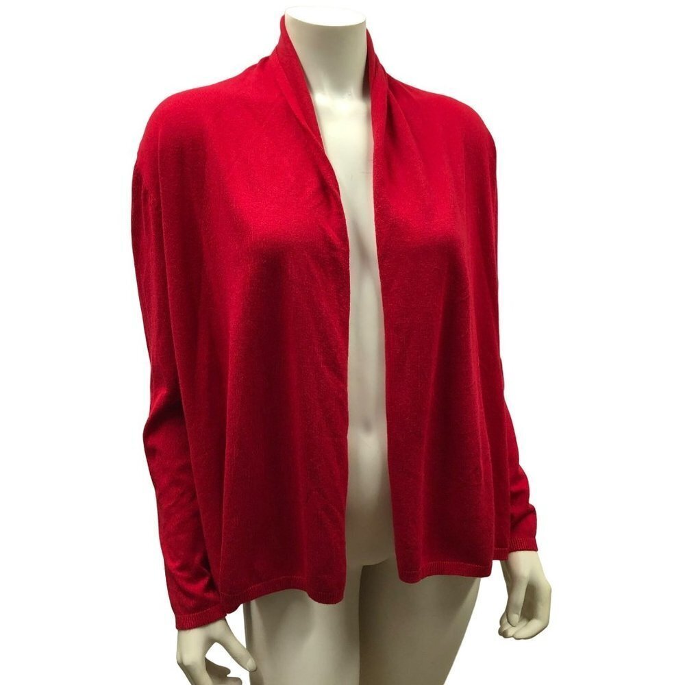 ST.‎ BERNARD DUNNES RED OPEN CARDIGAN MD